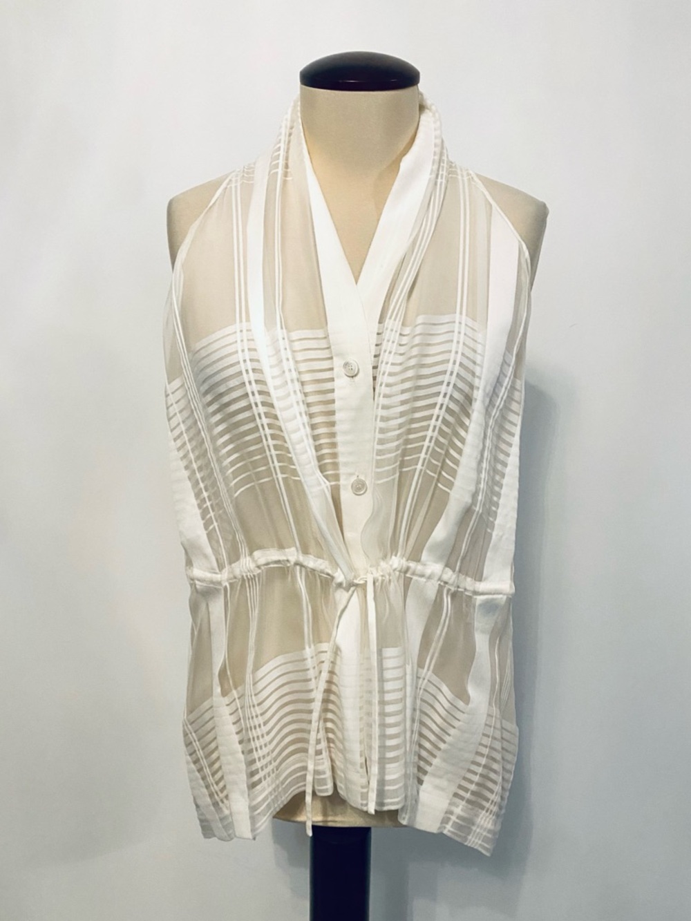 Hermes Silk And Cotton Blouse, Very Pretty And Chic